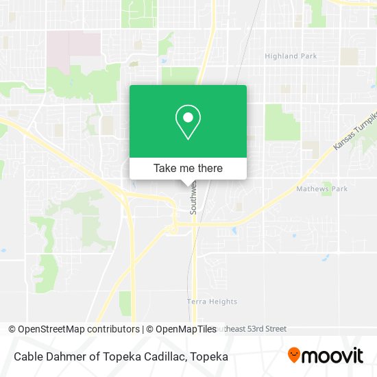Cable Dahmer of Topeka Cadillac map