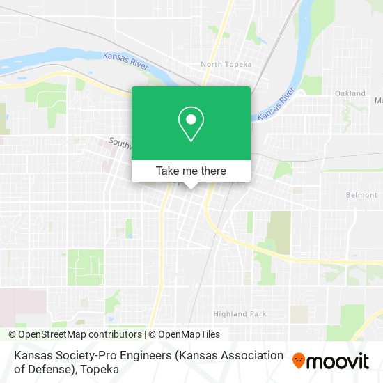 Kansas Society-Pro Engineers (Kansas Association of Defense) map