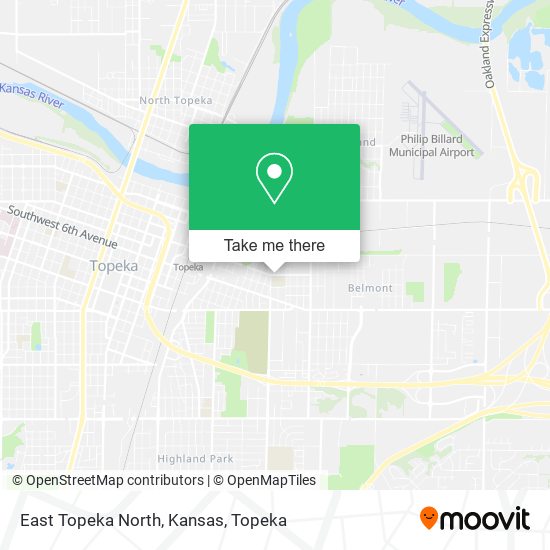 East Topeka North, Kansas map