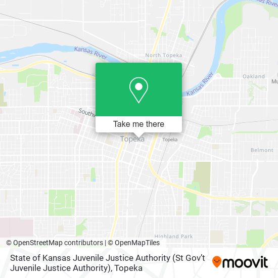 Mapa de State of Kansas Juvenile Justice Authority (St Gov’t Juvenile Justice Authority)