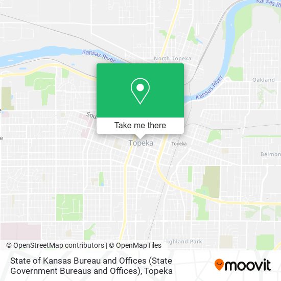 State of Kansas Bureau and Offices (State Government Bureaus and Offices) map