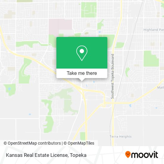 Kansas Real Estate License map