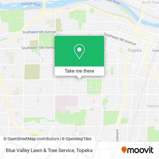 Blue Valley Lawn & Tree Service map