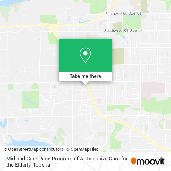 Midland Care Pace Program of All Inclusive Care for the Elderly map