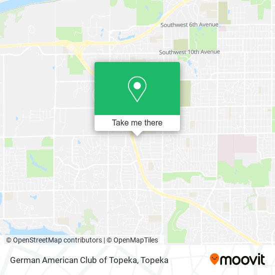 German American Club of Topeka map