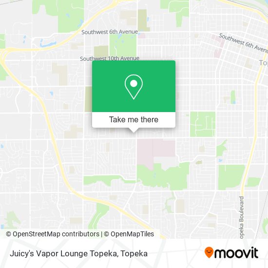 Juicy's Vapor Lounge Topeka map