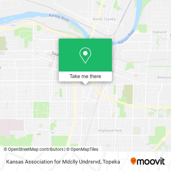 Kansas Association for Mdclly Undrsrvd map