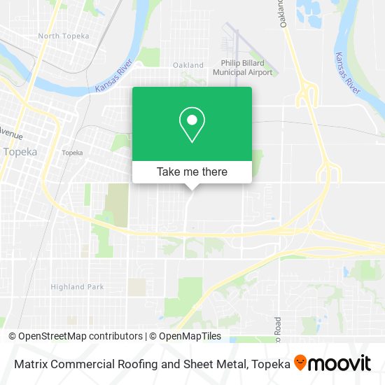 Matrix Commercial Roofing and Sheet Metal map