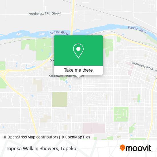 Mapa de Topeka Walk in Showers