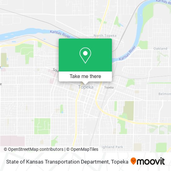 State of Kansas Transportation Department map