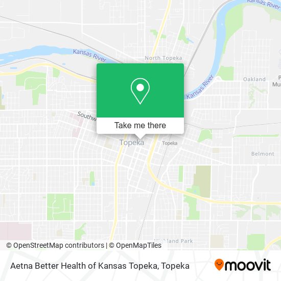 Aetna Better Health of Kansas Topeka map