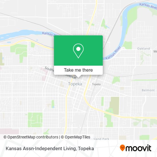 Kansas Assn-Independent Living map