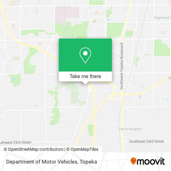 Department of Motor Vehicles map