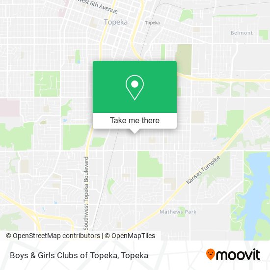 Mapa de Boys & Girls Clubs of Topeka