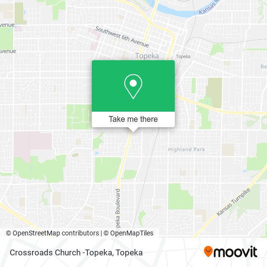 Crossroads Church -Topeka map