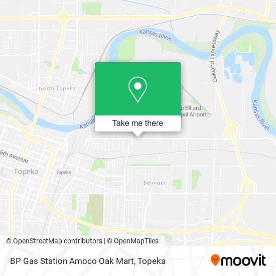 BP Gas Station Amoco Oak Mart map