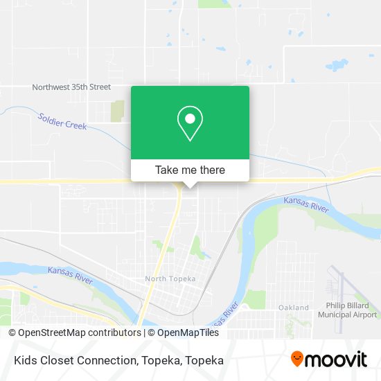Kids Closet Connection, Topeka map