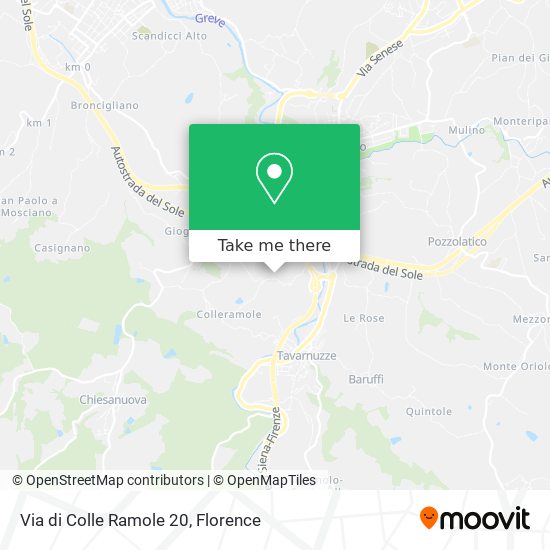 Via di Colle Ramole  20 map