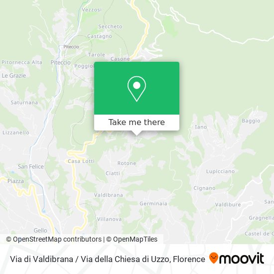 Via di Valdibrana / Via della Chiesa di Uzzo map