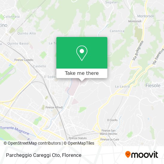 Parcheggio Careggi Cto map