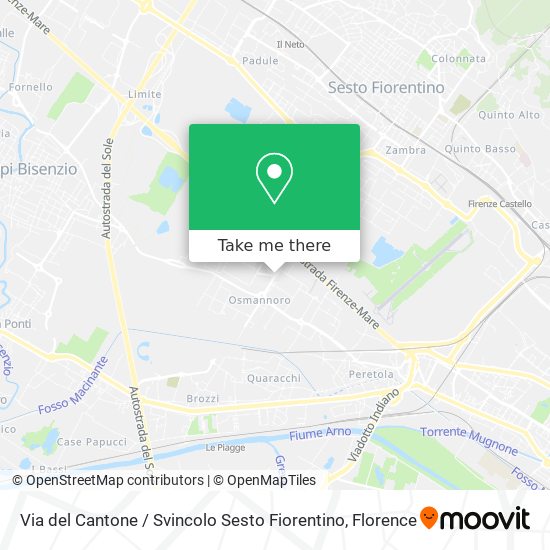 Via del Cantone / Svincolo Sesto Fiorentino map