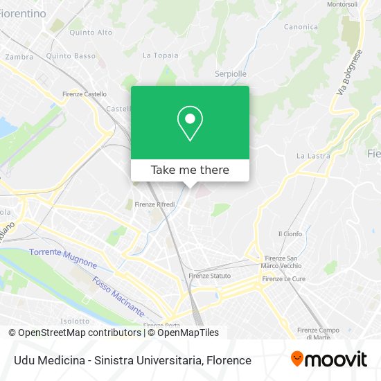 Udu Medicina - Sinistra Universitaria map