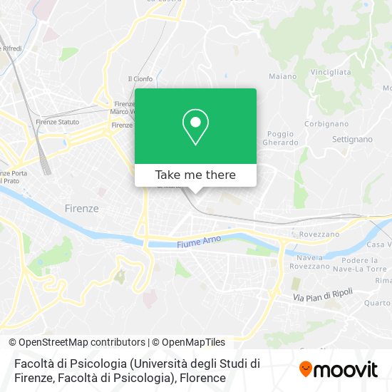 Facoltà di Psicologia (Università degli Studi di Firenze, Facoltà di Psicologia) map