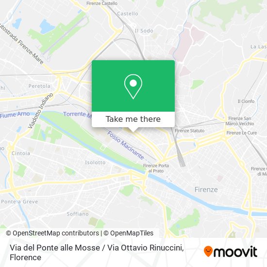 Via del Ponte alle Mosse / Via Ottavio Rinuccini map
