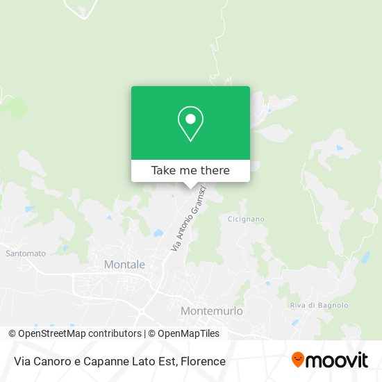 Via Canoro e Capanne Lato Est map