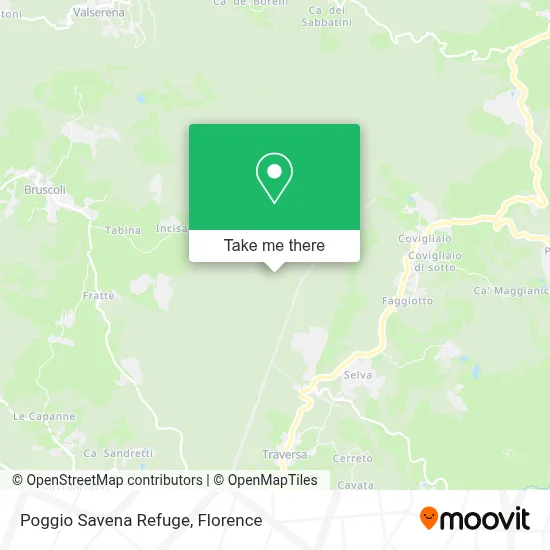 Poggio Savena Refuge map