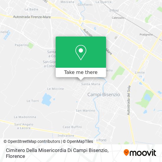 Cimitero Della Misericordia Di Campi Bisenzio map