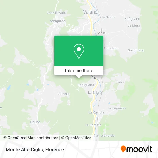 Monte Alto Ciglio map