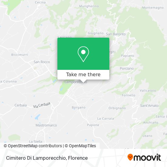 Cimitero Di Lamporecchio map