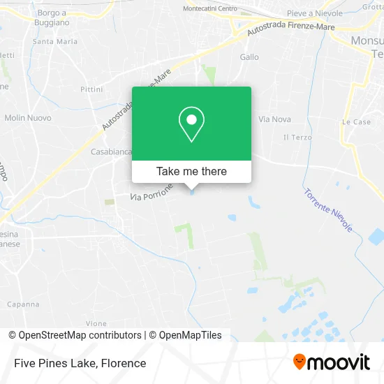 Five Pines Lake map