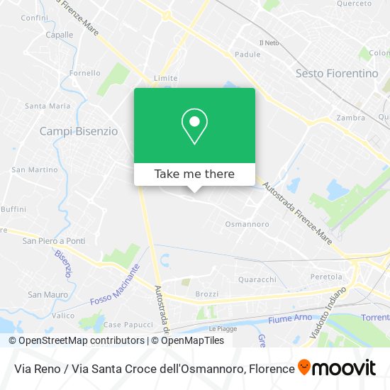 Via Reno / Via Santa Croce dell'Osmannoro map