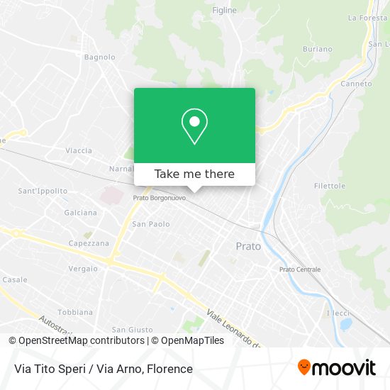 Via Tito Speri / Via Arno map