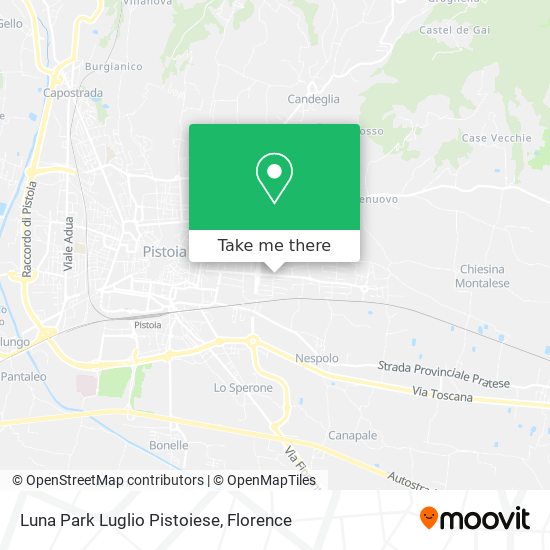 Luna Park Luglio Pistoiese map