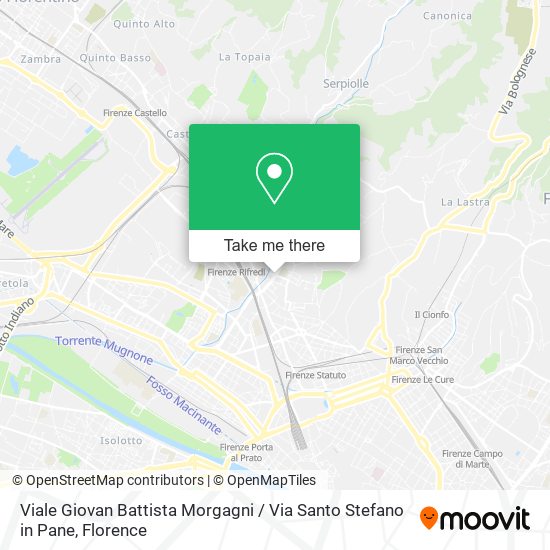 Viale Giovan Battista Morgagni / Via Santo Stefano in Pane map