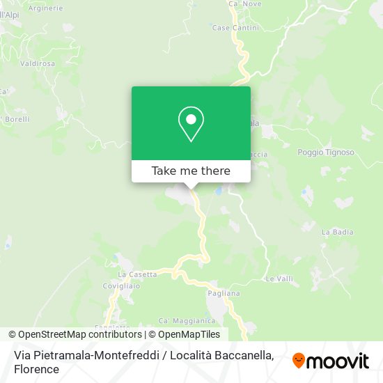Via Pietramala-Montefreddi / Località Baccanella map