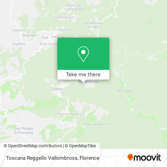 Toscana Reggello Vallombrosa map