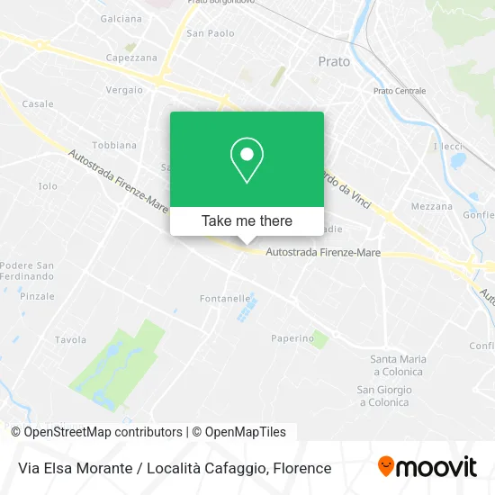 Elsa Morante Street / Cafaggio Locality map
