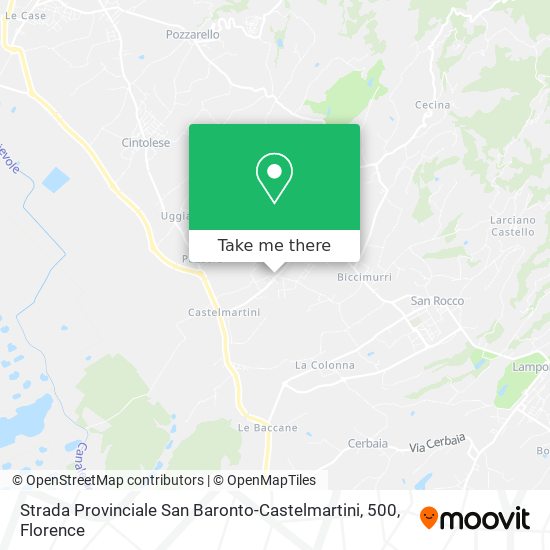 Strada Provinciale San Baronto-Castelmartini, 500 map