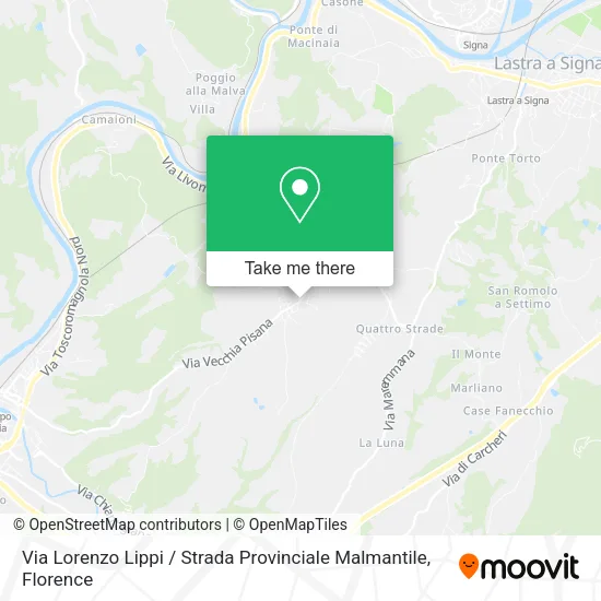 Via Lorenzo Lippi / Strada Provinciale Malmantile map