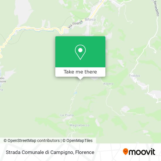 Strada Comunale di Campigno map