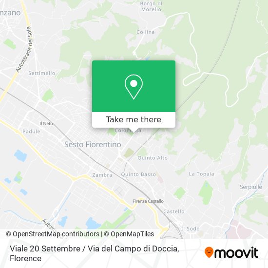 Viale 20 Settembre / Via del Campo di Doccia map
