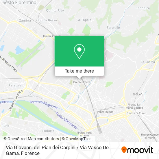 Via Giovanni del Pian dei Carpini / Via Vasco De Gama map