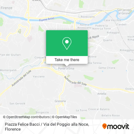 Piazza Felice Bacci / Via del Poggio alla Noce map
