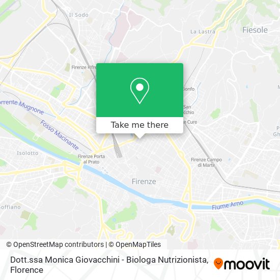 Dott.ssa Monica Giovacchini - Biologa Nutrizionista map
