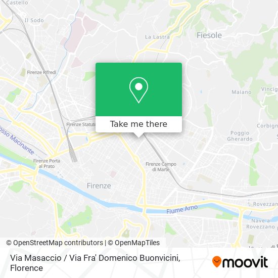 Via Masaccio / Via Fra' Domenico Buonvicini map