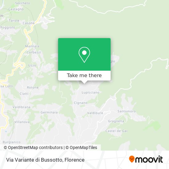 Via Variante di Bussotto map